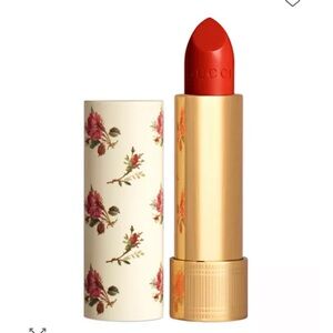Gucci Satin Lipstick - Bright Red with Gold Case